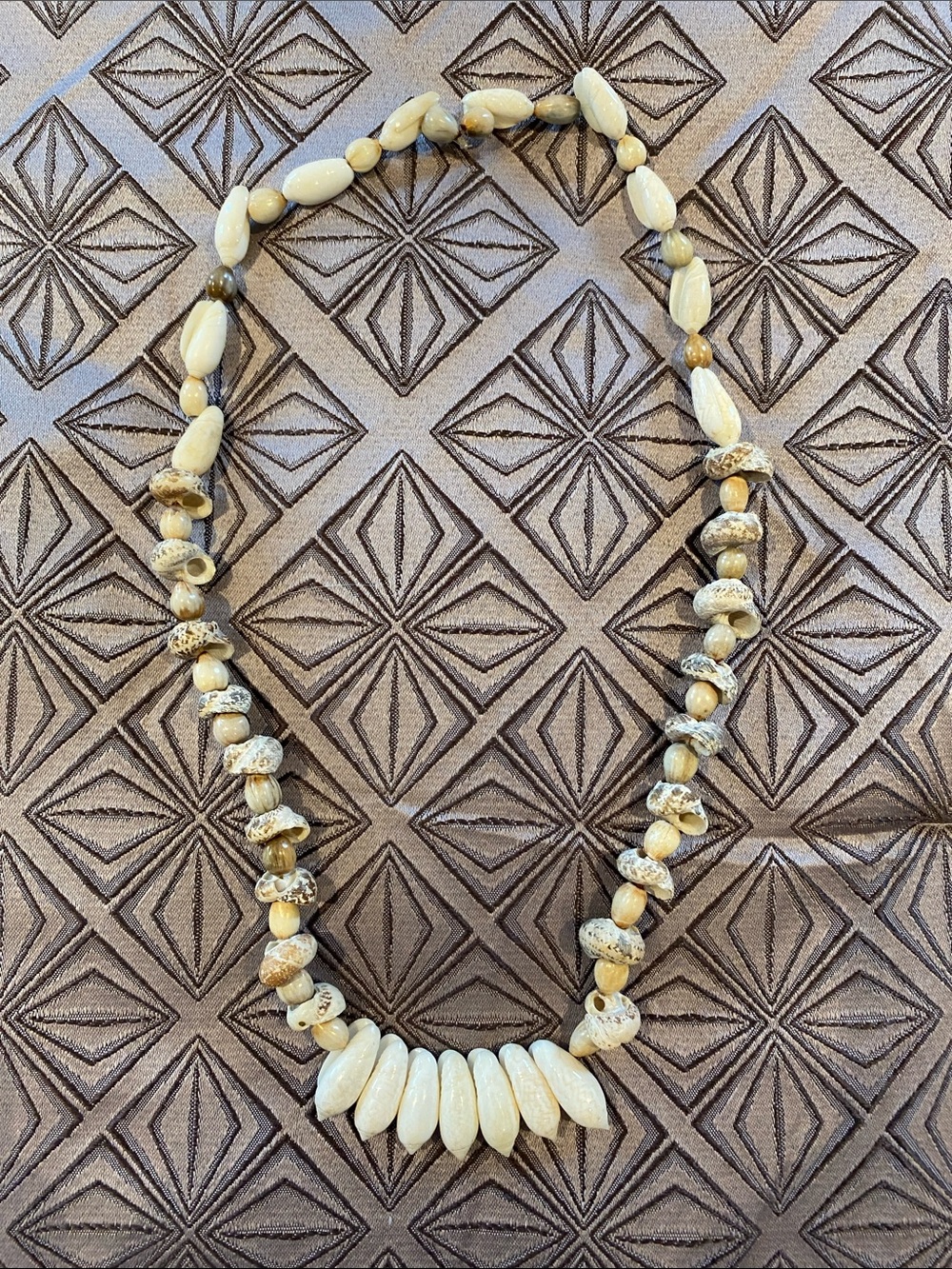 Handcrafted Cream Bead Statement Necklace